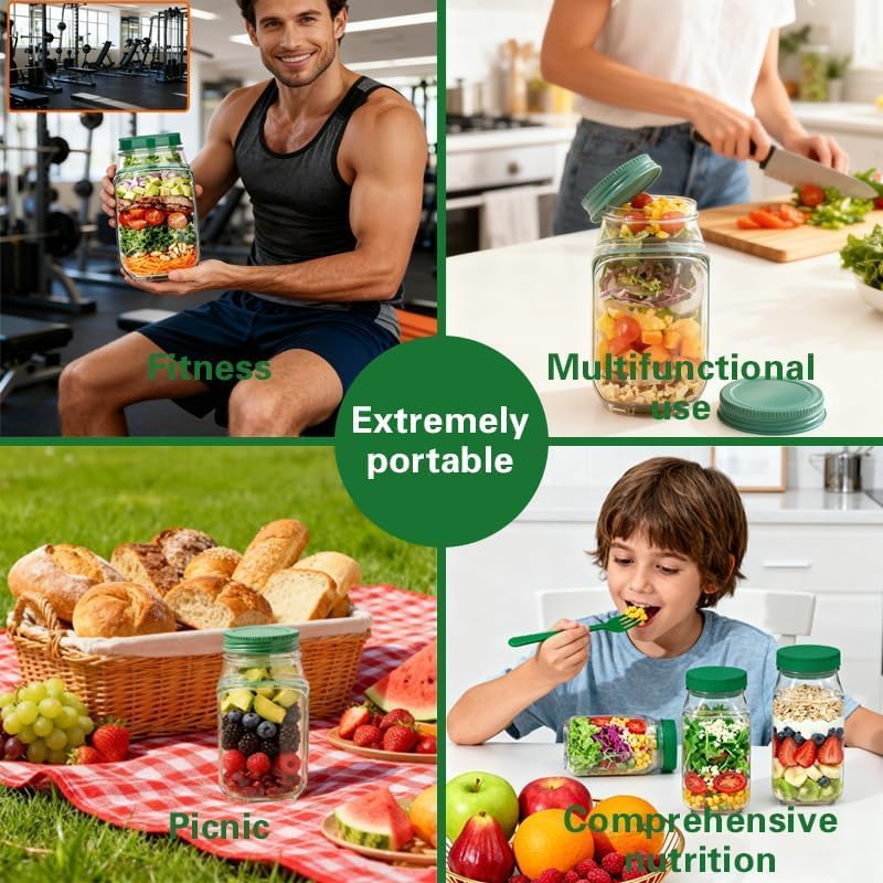 Lunchly™ Meal Prep Salad Jar