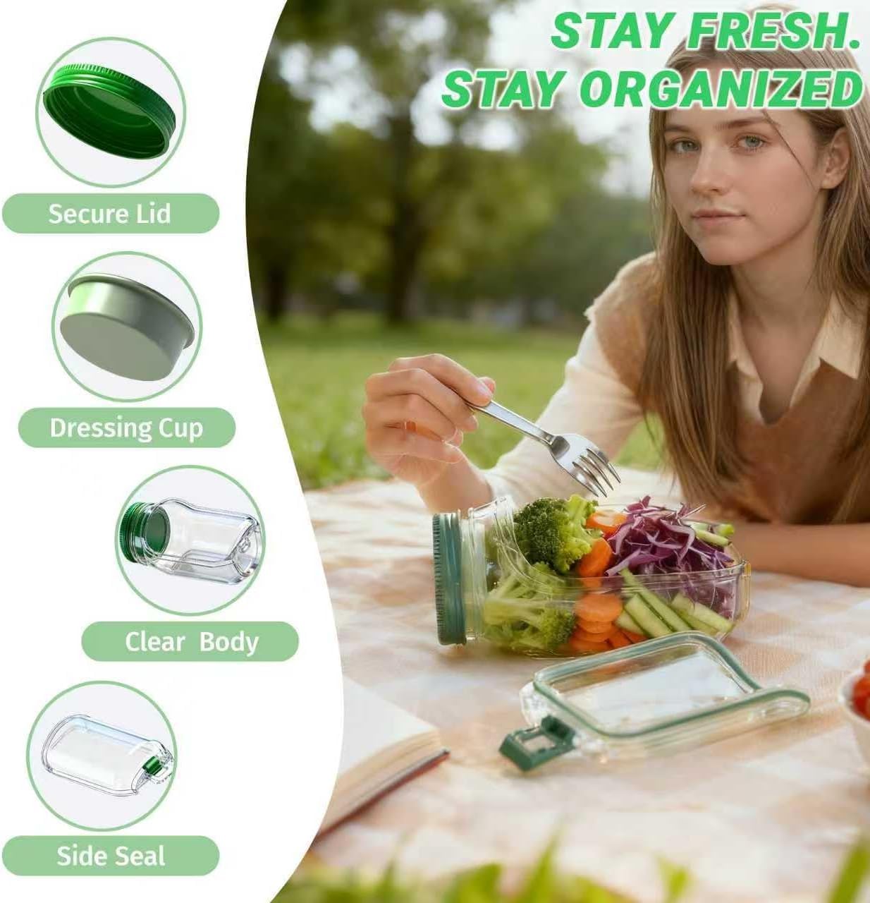 Lunchly™ Meal Prep Salad Jar