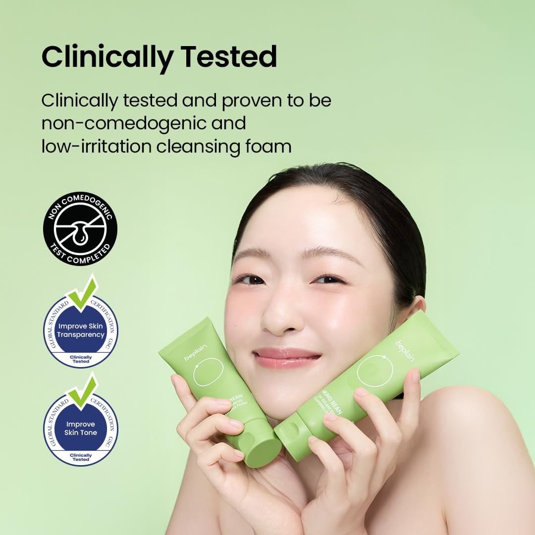 beplain Mung Bean Pore Care Trio - Cleansing Oil & Cleansing Foam &Clay Mask | Korean Skin Care |
