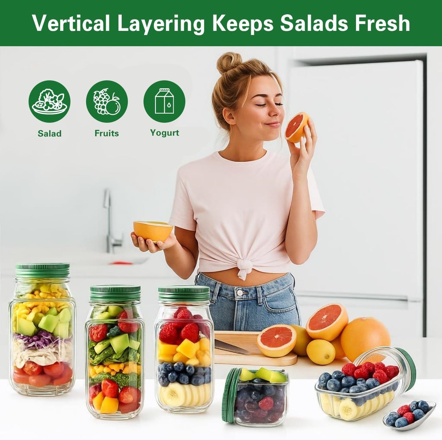 Lunchly™ Meal Prep Salad Jar