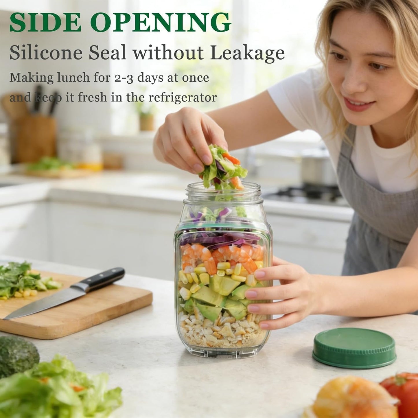 Lunchly™ Meal Prep Salad Jar