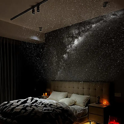 2-in-1 Galaxy Projector with Starry Sky Design and Night Light