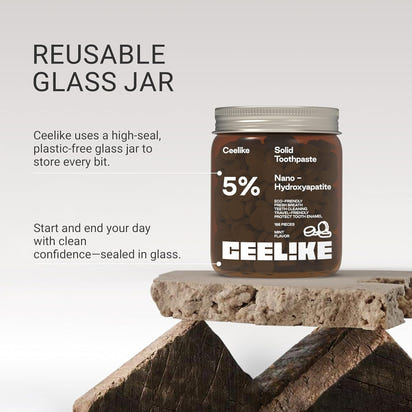 CEELIKE Hydroxyapatite Toothpaste Tablets (Travel Friendly)