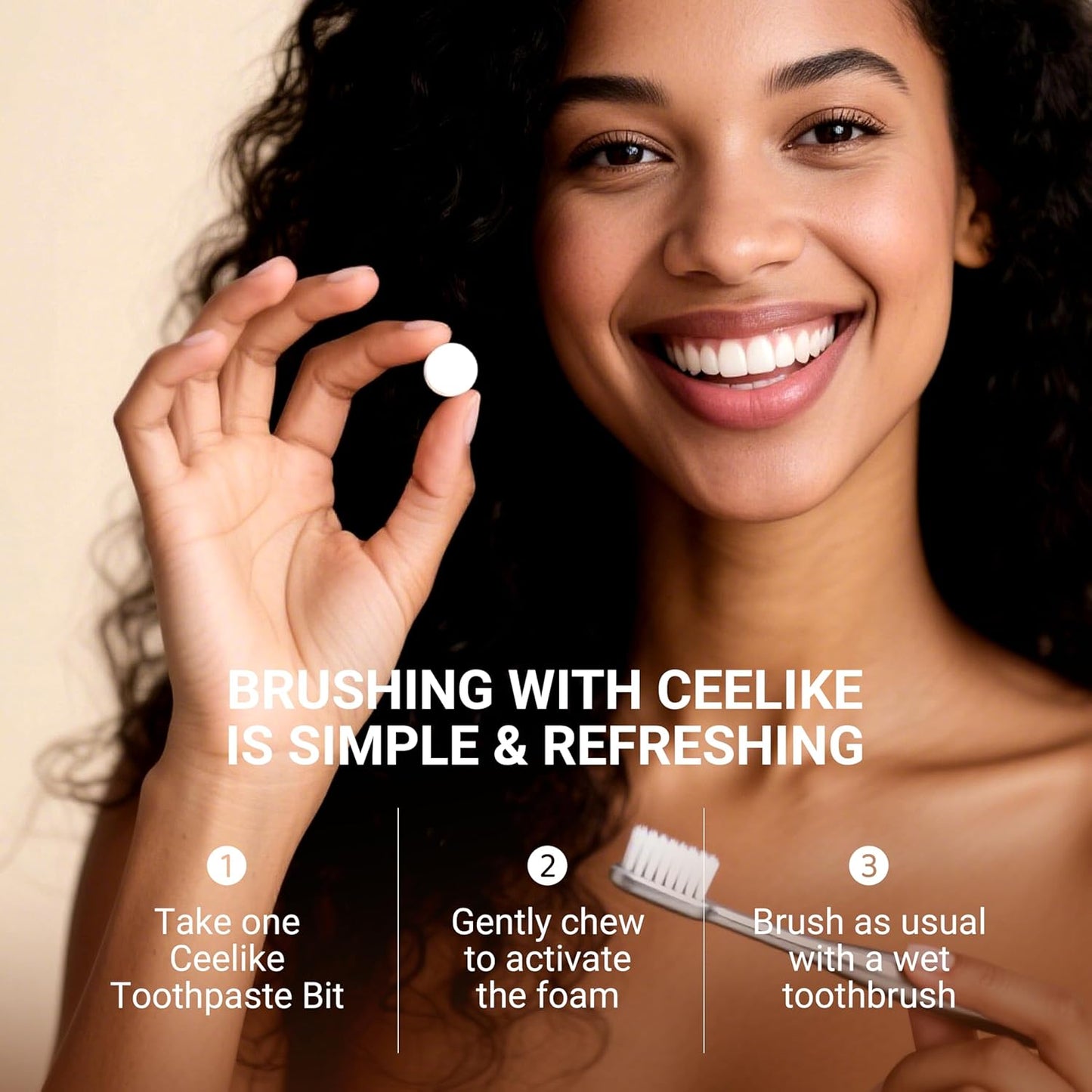 CEELIKE Hydroxyapatite Toothpaste Tablets (Travel Friendly)