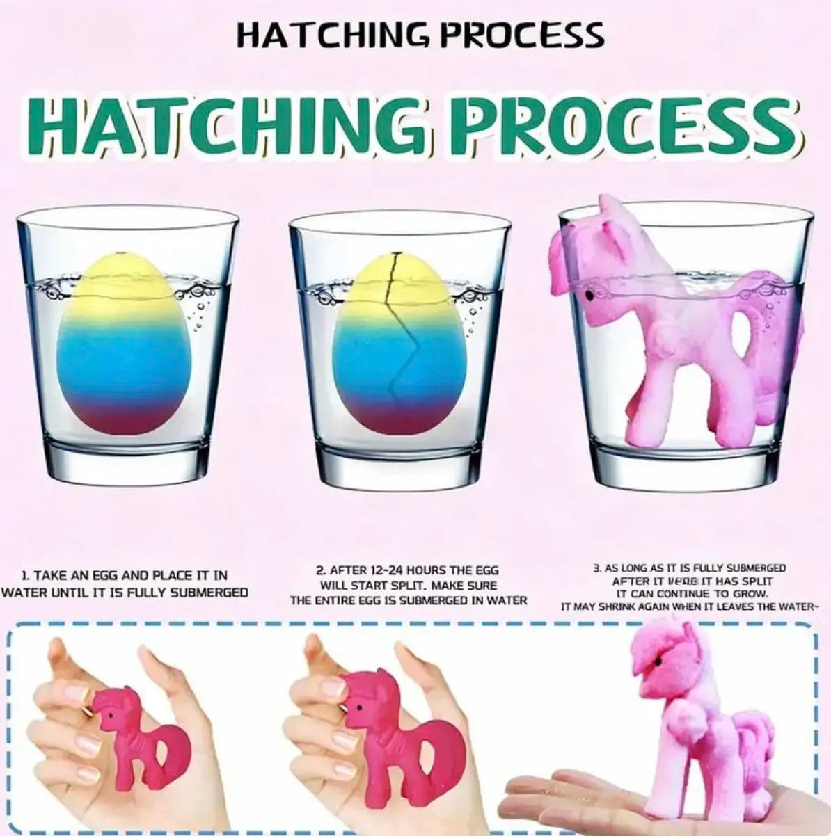 LumoFolks™ Rainbow Unicorn Surprise Eggs (6 Pack)