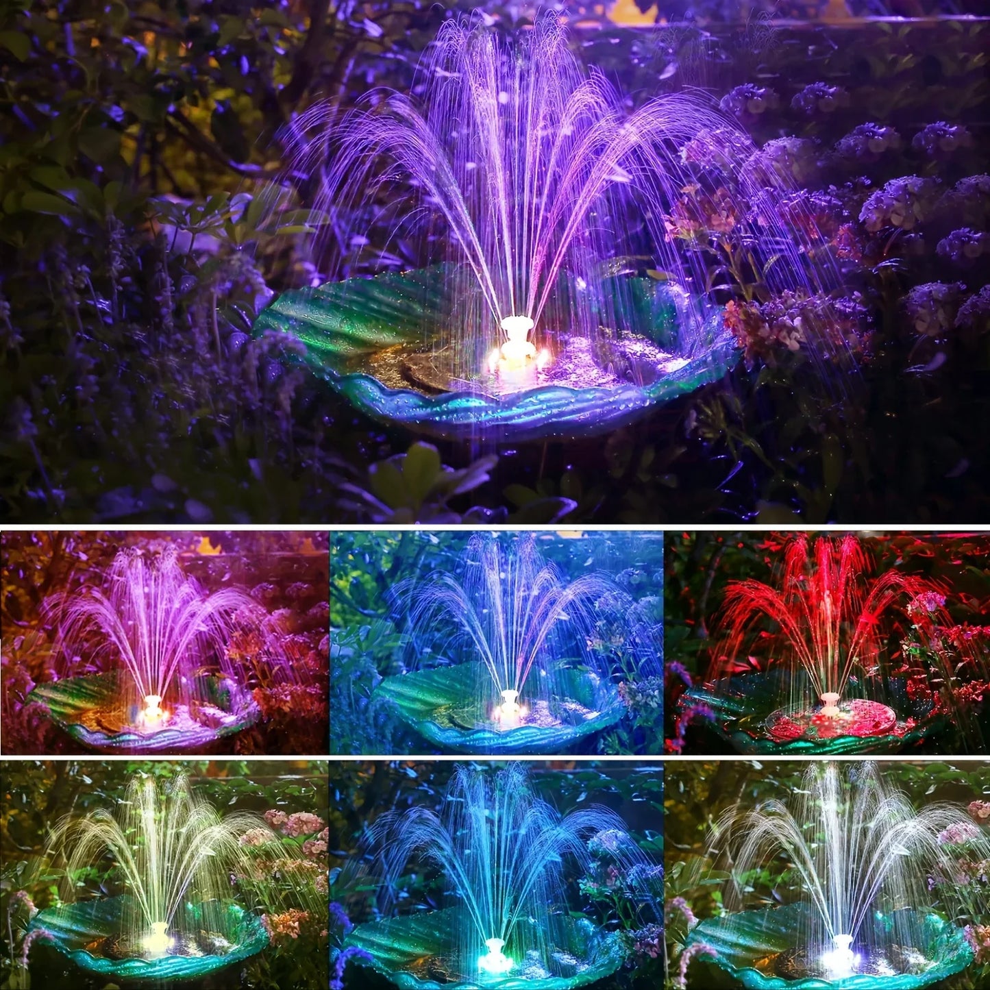 Solar Fountain for Bird Bath