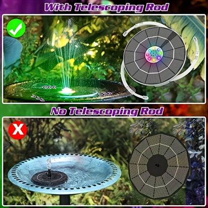 Solar Fountain for Bird Bath
