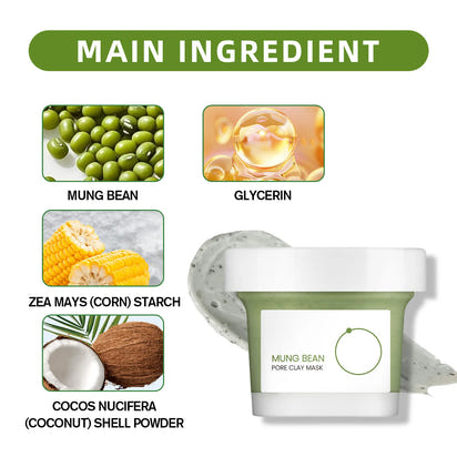 beplain Mung Bean Pore Care Trio - Cleansing Oil & Cleansing Foam &Clay Mask | Korean Skin Care |