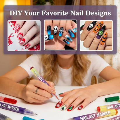 12 Colors 3D Nail Art Pens