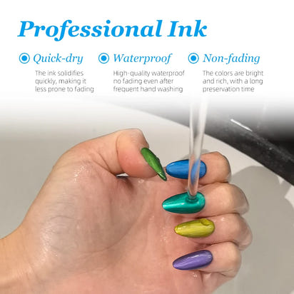 12 Colors 3D Nail Art Pens