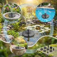 Solar Fountain for Bird Bath